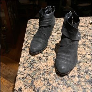 Black suede ankle boots